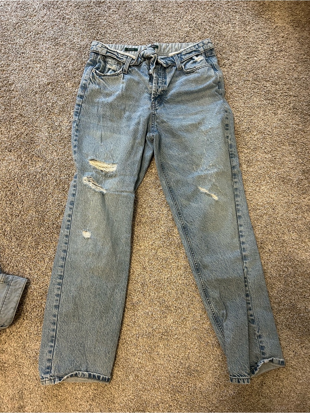 wild fable Light Blue Distressed Boyfriend Jeans flip waist